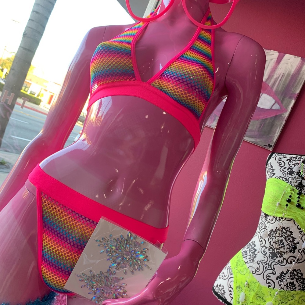 SOLD✨ Rainbow Ravewear Set - Picture 2 of 4